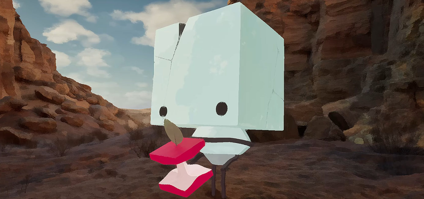 Character rendered in canyon environment