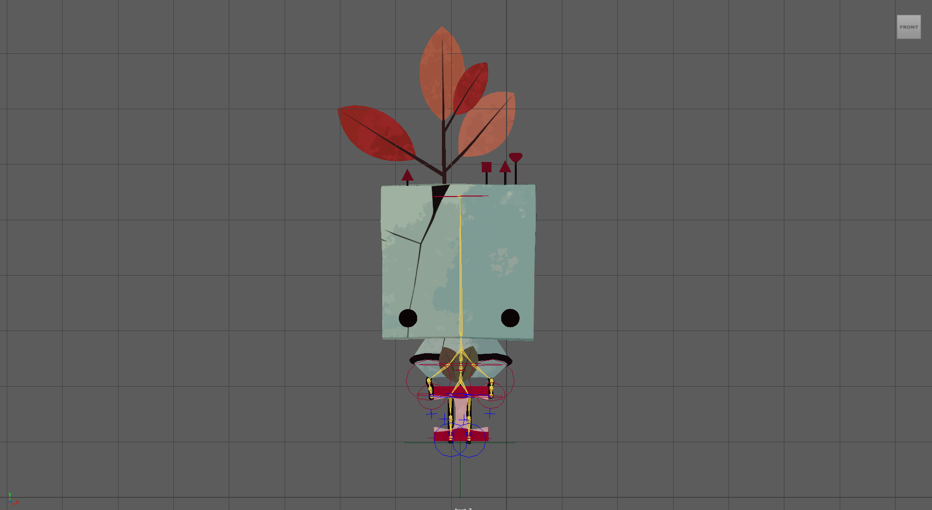 Maya rig — front view